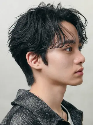 ミディアム パーマ メンズ 原宿/メンズパーマ 悠里のヘアスタイル
