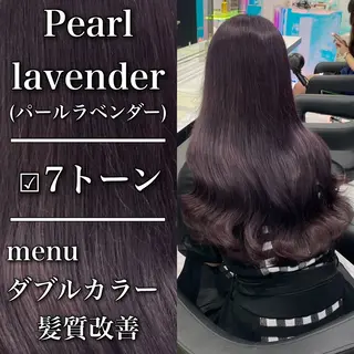 セミロング カラー ヘアアレンジ レイヤー×透明感カラ ーHAYATOのヘアスタイル