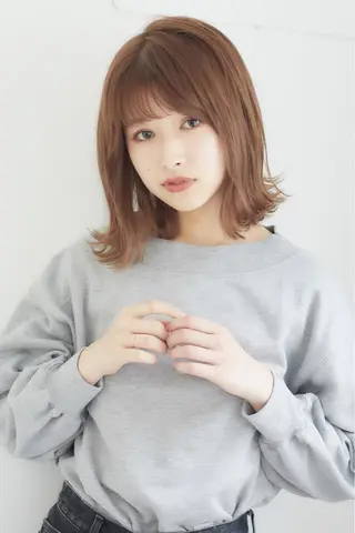 ミディアム カラー 永山 貴文のヘアスタイル