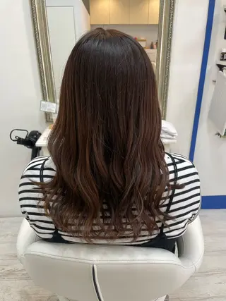 セミロング 町田 あみのヘアスタイル