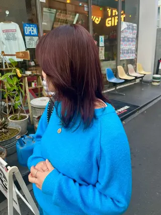 ミディアム レイヤーカット\ウル フ　chinatsuのヘアスタイル