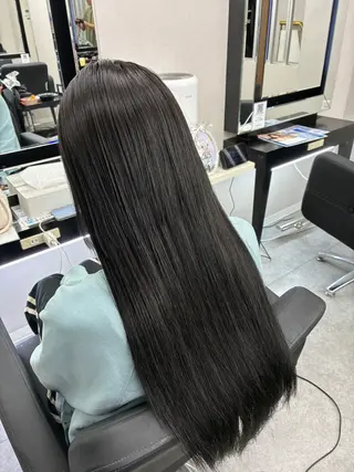 ロング カラー ワンホンレイヤー エクステづまのヘアスタイル