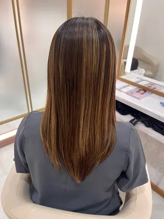 ロング 縮毛矯正🫧/ 武笠 友香🤍のヘアスタイル