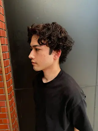 ロング 柏メンズパーマ特化 蛯谷 晃裕のヘアスタイル