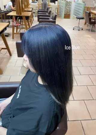 ミディアム カラー 顔周りレイヤー☆ スパ☆石上遥楓のヘアスタイル