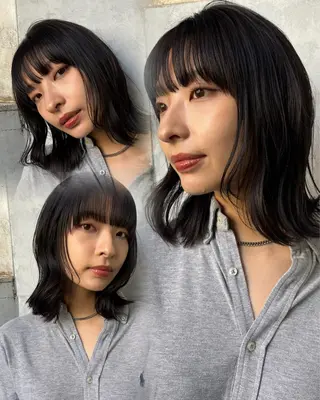 ミディアム ボブ×レイヤーカット 透明感カラー/Fuuのヘアスタイル