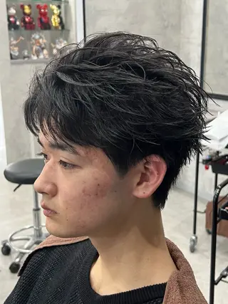 ショート メンズ特化パーマ &カラー🔥小倉大和のヘアスタイル