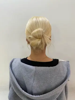 ミディアム ヘアアレンジ まつ毛パーマ/ ゆうかのマツエク・マツパデザイン