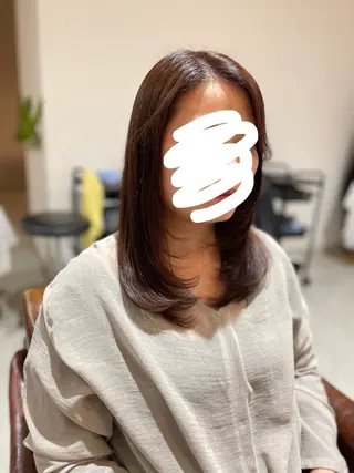 セミロング 増田 夏季のヘアスタイル