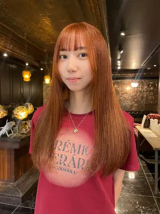 ロング カラー くびれレイヤー/艶 カラー　MADOKAのヘアスタイル