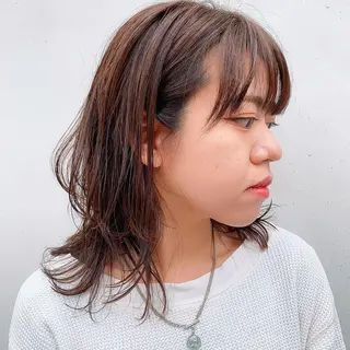 ミディアム カラー 中川 竜誠のヘアスタイル