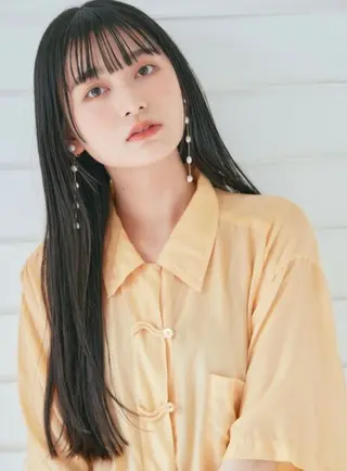 ロング パーマ 熊崎 未来のヘアスタイル