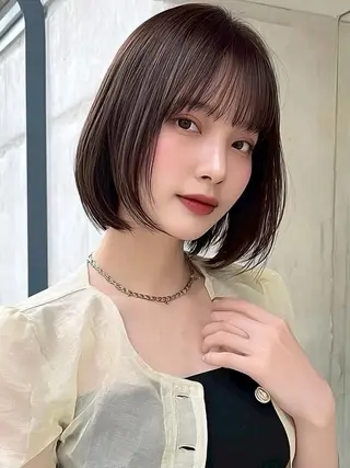 ミディアム カラー りきと🦋髪質改善/ 縮毛矯正/艶カラーのヘアスタイル