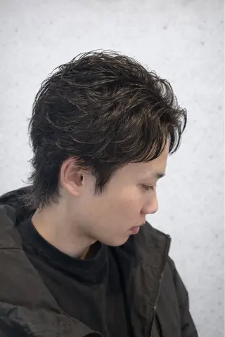 ショート パーマ メンズ スナップフォト確認 お願いします!竹内のヘアスタイル