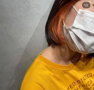 カラー ふじはら ひなこのヘアスタイル