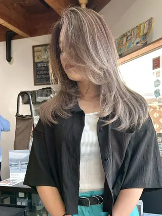 セミロング 馬場 涼平のヘアスタイル