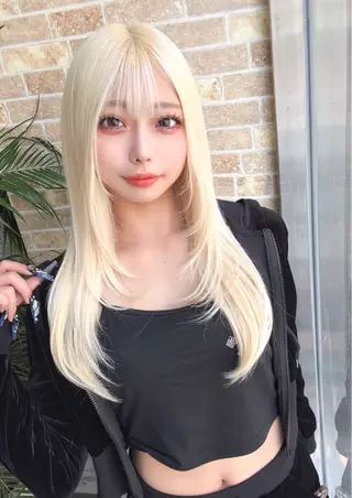 セミロング カラー 北沢 隆のヘアスタイル