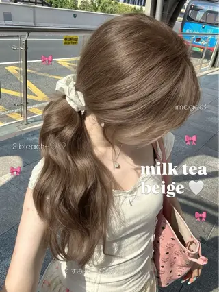 ロング カラー ヘアアレンジ 透明感カラー🎀 Anju/渋谷🎀のヘアスタイル