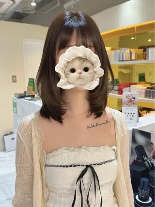 ミディアム hiyori🎀 トレンドレイヤーのヘアスタイル