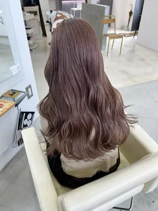 セミロング カラー SOLUA 岐阜のヘアスタイル