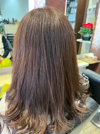 セミロング カラー 織田 英之のヘアスタイル