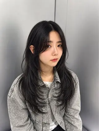 ロング 透明感×エクステ× 前髪,顔周り そうまのヘアスタイル