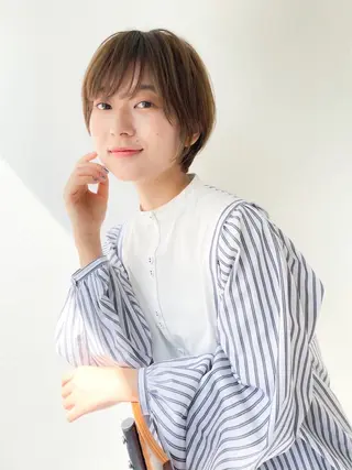 ショート 水田吉亮/髪質改善/ 縮毛矯正/レイヤーのヘアスタイル