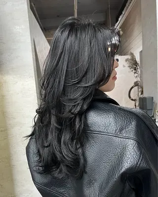 ロング 縮毛矯正/レイヤー カットtomonaのヘアスタイル
