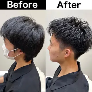 パーマ メンズ Soleria 田中慎一のヘアスタイル