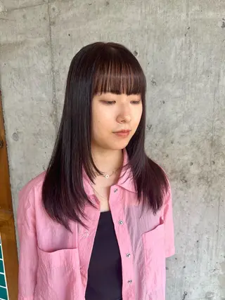 ロング カラー ⭐️Manaka⭐️ 艶髪🩵ナチュラルのヘアスタイル