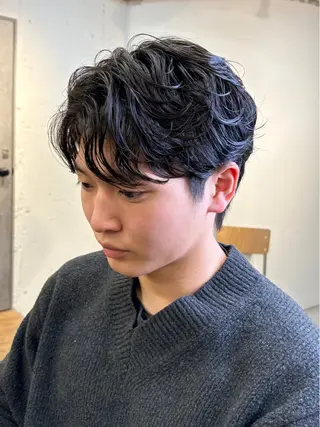ショート パーマ 阿部 春道のヘアスタイル