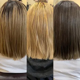 ミディアム カラー 箱守 さやかのヘアスタイル
