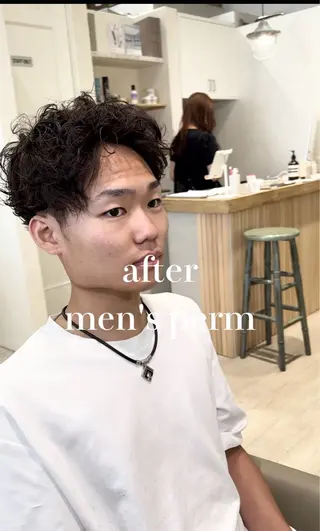 ショート パーマ メンズ指名多数!! 田島史也のヘアスタイル