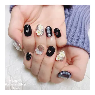ミディアム ネイル 🐾enen style 🐾のネイルデザイン