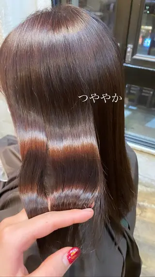 セミロング カラー マンツーマン 美容師💚コウブチのヘアスタイル