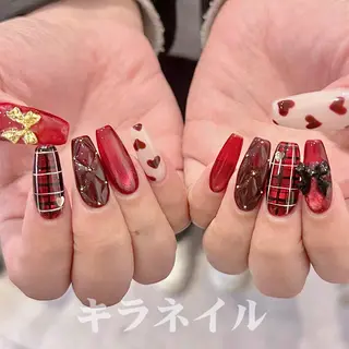 ネイル 🎀kira 長さだし💗モチ最高のネイルデザイン