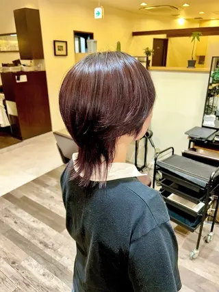 ミディアム カラー 高野 愛子のヘアスタイル