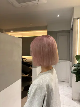 ミディアム カラー ショートカットカラー 💎モエのヘアスタイル