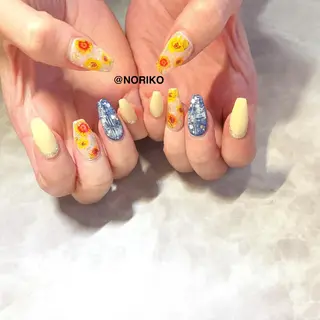 ロング カラー メンズ ネイル TIARA💅🏻 NORIKOのネイルデザイン