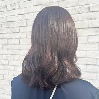 ミディアム カラー ハイトーンカラー シールエクステのヘアスタイル