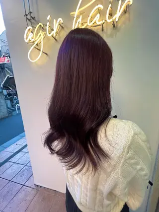 セミロング 🩷艶カラー 🧡💛リサ🫧のヘアスタイル