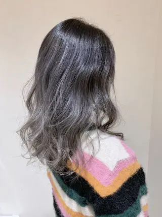 ミディアム カラー パーマ ヘアアレンジ 縮毛矯正/美髪 髪質改善/石田幸輔のヘアスタイル