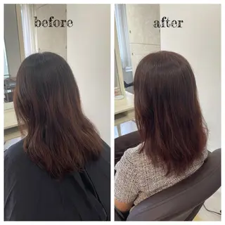 ミディアム カラー PutiLuca 浅川のヘアスタイル