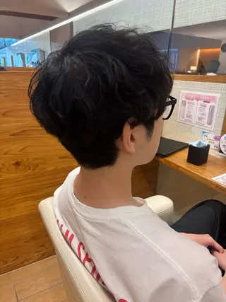 メンズ 前田亜莉沙　暖色 カラー／メンズカットのヘアスタイル