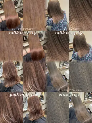ロング カラー aya/小顔レイヤー /柔らかカラーのヘアスタイル