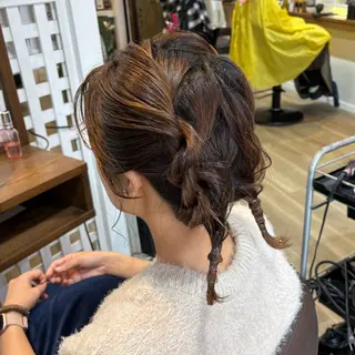 ミディアム 🎀ハイトーン/ 艶カラー/夕月🎀のヘアスタイル
