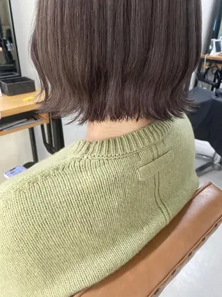 ミディアム カラー ヘアアレンジ 🌷FUKA🌷 まろやかハイトーンのヘアスタイル