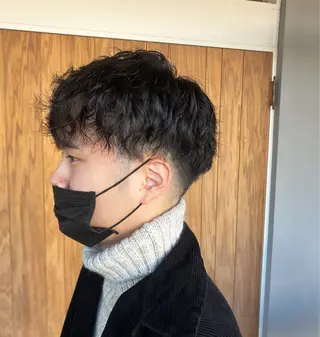 ショート パーマ メンズ 佐藤 悠生 メンズパーマ.カットのヘアスタイル