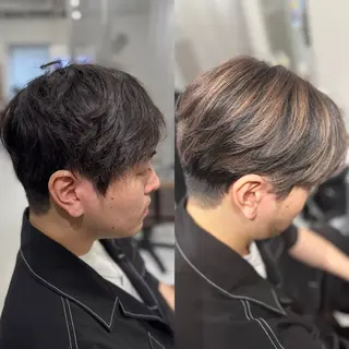 ショート カラー メンズ メンズ特化美容師 カラー専門ぺーターのヘアスタイル