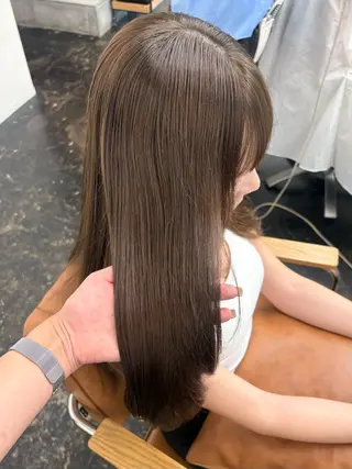 セミロング 透明感カラー/顔周り カット/ののか💞のヘアスタイル